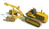 GHQ Construction Equipment (Unpainted Metal Kit) -- 1940s D8/8R Crawler Tractor w/Logging Arch & Operator Figure - HO-Scale
