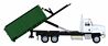 Mack Truck Tractor w/Roll-Off Container White, Green Mack Truck Tractor w/Roll-Off Container White, Green