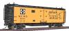 Intermountain Railway Company Santa Fe Refrigerator Car, Assembled (ATSF Yellow, black roof, ends) -- Santa Fe The Chief (Straight Line Map) - HO-Scale
