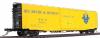Kadee Quality Products Pullman-Standard 50' Boxcar w/10' Door, Galvanized Roof -- Delaware & Hudson #29161 (yellow, black ends) - HO-Scale