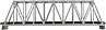 Single Truss Bridge - 248mm (9.75''), Gray Single Truss Bridge - 248mm (9.75''), Gray
