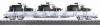 Marklin, Inc 4MFOR Swiss Army Diecast Model -- Type Res Flat car w/3 MB G 270 CDI Serval Vehicles - HO-Scale