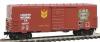 Micro Trains Line 40' Standards Boxcar w/Wood Grain Sliding Door - Assembled -- Canadian National #428717 (brown, green and white Maple Leaf) - N-Scale