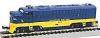 Model Power Diesel EMD FP7 Powered w/Flywheels -- Chesapeake & Ohio (dark blue, yellow) - N-Scale