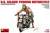 US Soldier and Motorcycle US Soldier and Motorcycle