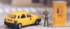 Noch GMBH & Co. Federal Post Set -- Includes 1 Car, Phone Booth, 1 Figure - HO-Scale (3)