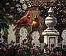 Emily's Garden (Cardinals on Fence)(16''x20'') Emily's Garden (Cardinals on Fence)(16''x20'')