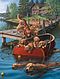 Dog Paddle (Dogs on the Dock)(16''x20'') Dog Paddle (Dogs on the Dock)(16''x20'')