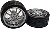 Silver M5's Rims w/Tires (4) Silver M5's Rims w/Tires (4)