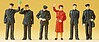 Preiser Kg Railroad Personnel -- Train Personnel DB 1989 - HO-Scale