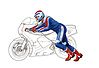 Figure Bike Starting Rider Figure Bike Starting Rider