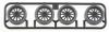 Tamiya JR Hard Low-Height Tire & Carbon Wheel Set