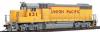 Trainman Trainman(TM) Diesel EMD GP38-2 Powered DCC Ready -- Union Pacific (Lightning Stripe) #820 (yellow, gray, red) - HO-Scale