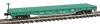 Trainman Trainman(R) 50' Flat Car with Stakes -- Penn Central #702167 (green, white) - N-Scale