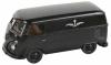 Wiking European Automobile -- VW T1 Funeral Van (black) - HO-Scale