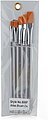 5 pc Flat Taklon Brush Set