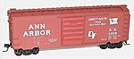 40' PS-1 Steel Boxcar - Kit - Ann Arbor #1409 HO Scale Model Train Freight Car #3450