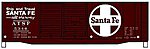 AAR 40' Double-Door Boxcar - Kit - Santa Fe HO Scale Model Train Freight Car #3635