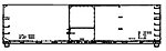 40' Double-Sheathed Wood Boxcar Kit Data Only HO Scale Model Train Freight Car #4699