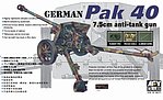 German Pak 40 7.5cm Anti-Tank Gun Plastic Model Artillery Kit 1/35 Scale #35071