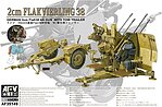 German 2cm Flak 38 Anti-Aircraft Gun w/Tow Trailer Plastic Model Artillery Kit 1/35 #35149