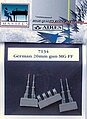 German 20mm MG FF Machine Gun Plastic Model Aircraft Accessory 1/72 Scale #7134