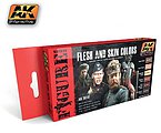 Flesh & Skin Colors Acrylic Hobby and Model Paint Set #3010