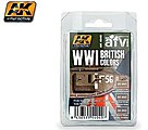WWI British Colors Khaki Brown Modulation Acrylic Paint Hobby and Model Paint Set #4040