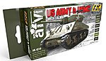 US Army & USMC Green (6 Colors) 17ml Bottles Hobby and Model Acrylic Paint #4210