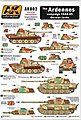 The Ardennes Campaign 1944-45 German Tanks (Wet Transfer) Plastic Model Vehicle Decal #802