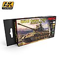 WWII German Vehicle Camouflage Colors Vol.1 Acrylic Paint Set (6 Colors) 17ml Bottles