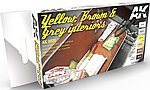 Cars & Civil Vehicles Series- Yellow, Brown & Grey Interiors Acrylic Paint Set (6 Colors) 17ml Bottles
