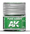 Real Colors- Pure Green Acrylic Lacquer Paint 10ml Bottle