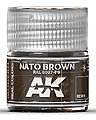 Real Colors- NATO Brown RAL8027 F9 Acrylic Lacquer Paint 10ml Bottle
