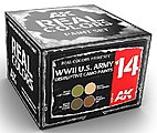 Real Colors- WWII US Army Disruptive Camo Acrylic Lacquer Paint Set (4) 10ml Bottles