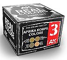 Real Colors- Afrika Korps Acrylic Lacquer Paint Set (4) 10ml Bottles