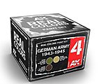 Real Colors- German Army 1943-1945 Acrylic Lacquer Paint Set (3) 10ml Bottles