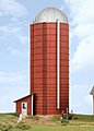 Farm Silo w/Shed Laser-Cut Wood Kit HO Scale Model Railroad Building #190