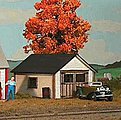 1-Car Garage Building Kit HO Scale Model Railroad Building #796