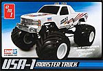 USA-1 4x4 Monster Truck w/Decals Plastic Model Monster Truck Kit 1/32 Scale #672