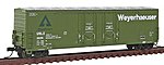 Evans 53' Double Plug-Door Boxcar Weyerhaeuser USLX N Scale Model Train Freight Car #50001424