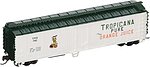 ACF 50' Steel Reefer Tropicana White/Green N Scale Model Train Freight Car #17954
