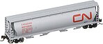 4-Bay Grain Hopper Canadian National N Scale Model Train Freight Car #19163