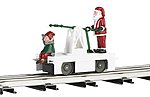 Operating Handcar Christmas Santa/Elf O Scale Trolley and Hand Car #23803
