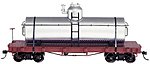 Tank Car w/Flat Frame Painted, Unlettered (Silver) O Scale Model Train Freight Car #27198