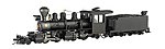 Baldwin 2-4-4-2 Steel Cab, Painted, Unlettered On30 Scale Model Train Steam Locomotive #29001
