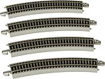 22 Curve N/S E-Z Track (4) HO Scale Nickel Silver Model Train Track #44503