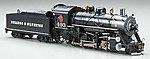 2-8-0 Consolidation Durango/Silverton #493 HO Scale Model Train Steam Locomotive #51313
