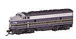 EMD F7-A w/DCC B&O (Blue/Gray/Black) N Scale Model Train Diesel Locomotive #63751
