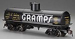 Spectrum(R) 1-20.3 Scale Frameless Tank Car Ready to Run Gramps #88169 G Scale #88493
